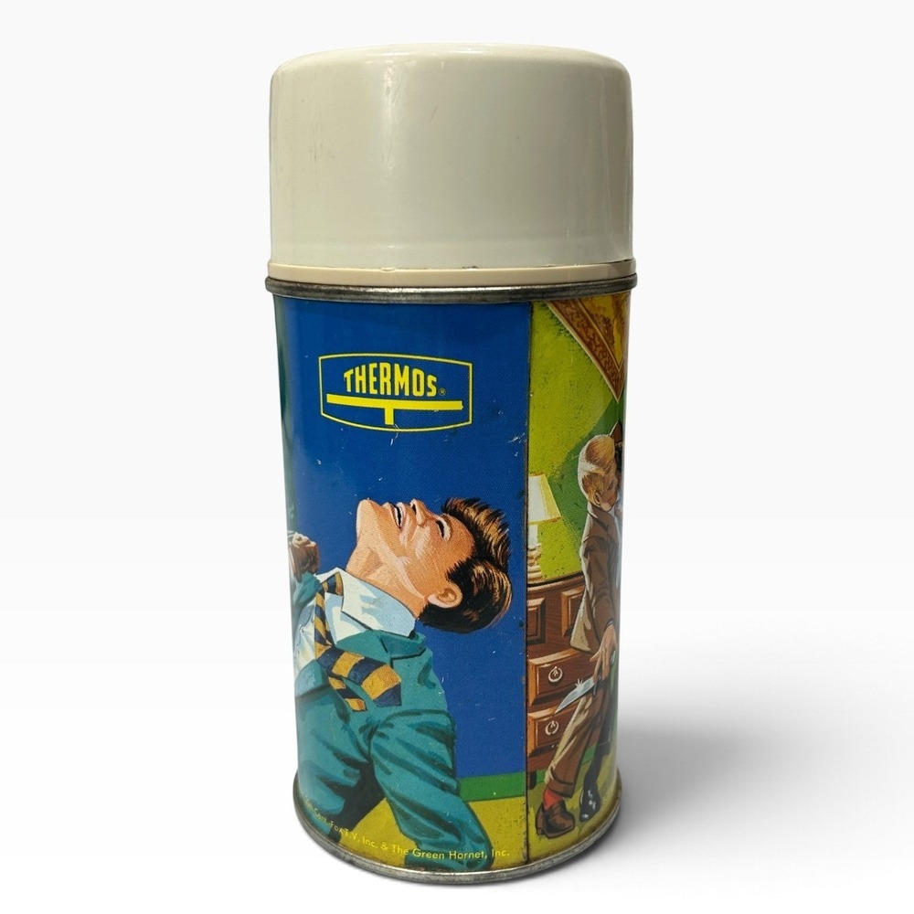 Vintage 1967 The Green Hornet Thermos No 2819 TV Show Collectible Kato Bruce Lee - Picture 4 of 11